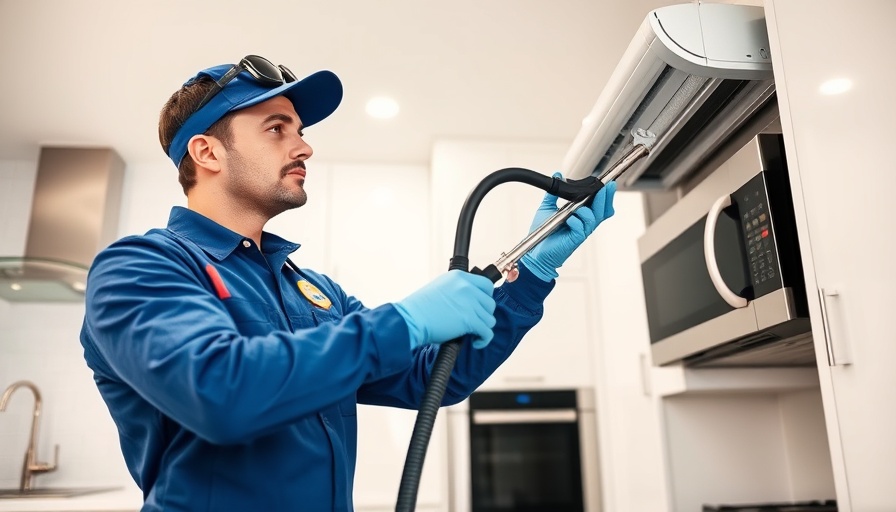Professional air duct cleaning services in modern kitchen setting.