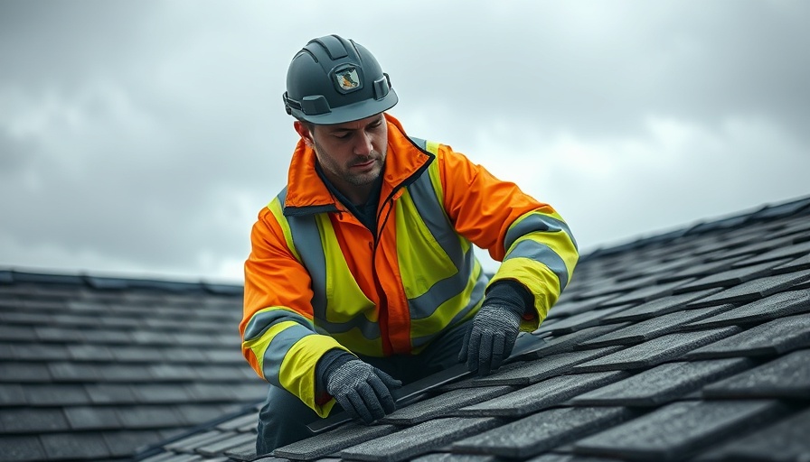 Worker installing shingles to identify two layers on roof.