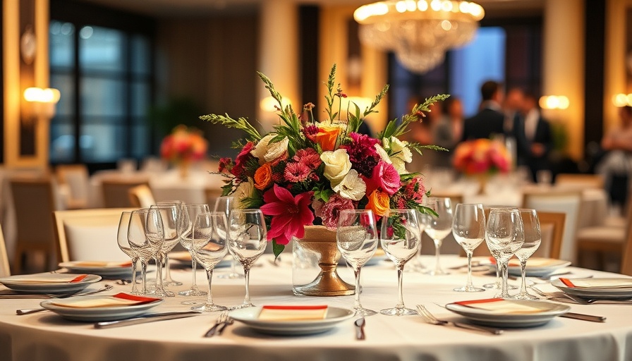 Elegant table setup at event planning with Lamina