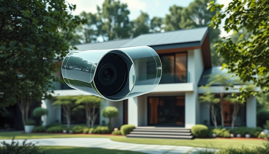 Modern home with NVR security system overlay.