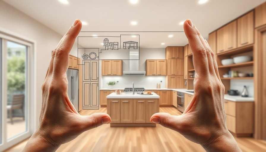 Imaginative kitchen renovation plan with blueprint transforming into reality, highlighting homeowners in Connecticut.