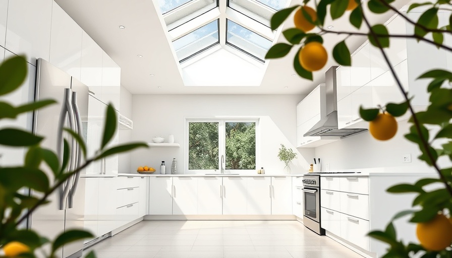 Illume Skylights brighten modern kitchen design.