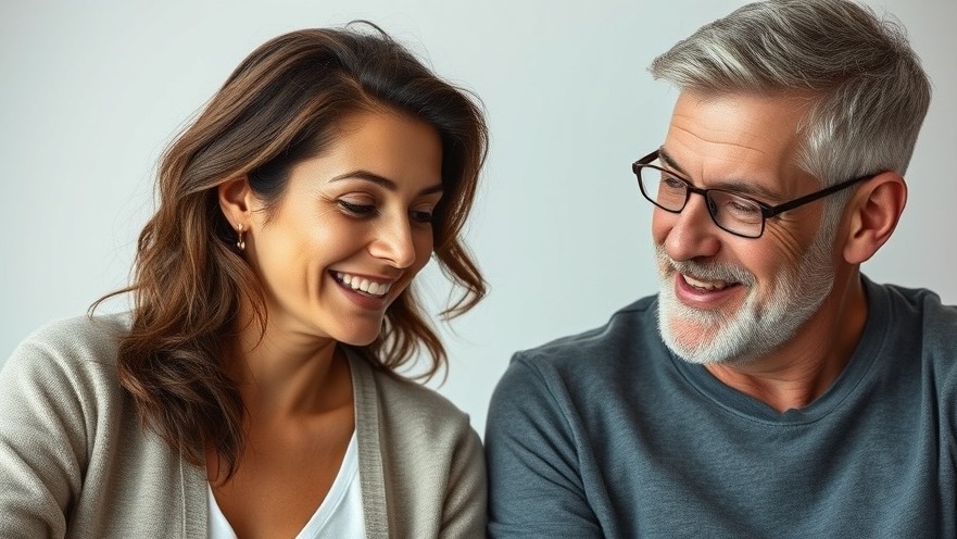Confident couple discussing wellness strategies for gut health and women's health.