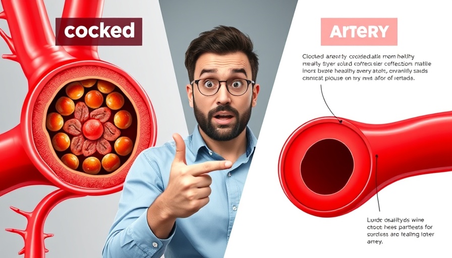 Infographic showing artery health before and after; best meal to prevent heart attack and stroke.
