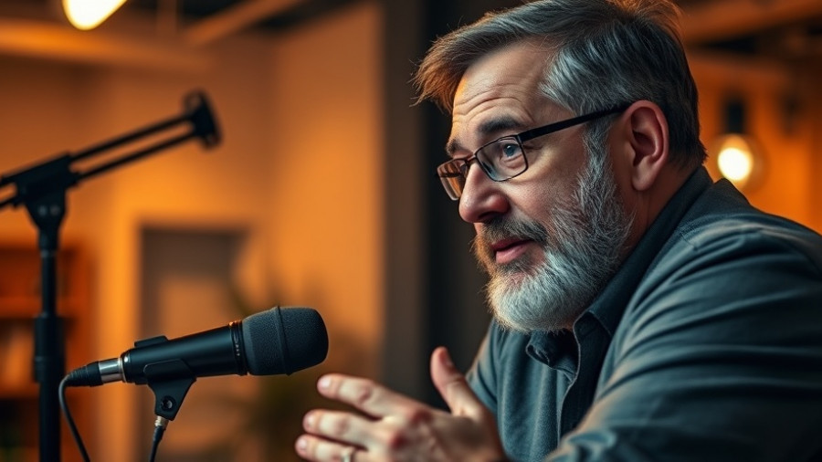 Man discusses delaying your morning coffee benefits in a studio.