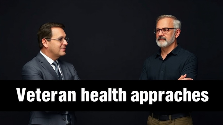 Two professionals discussing VA mental health initiatives for PTSD among veterans.