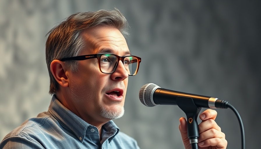 Middle-aged man discussing common health myths in a studio setting.