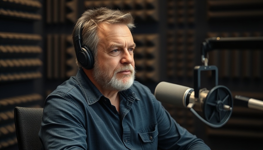 Middle-aged male in a podcast discussing 'Was COVID-19 Engineered?'