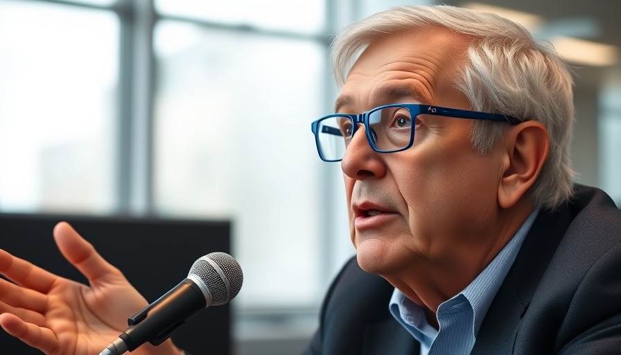 Elderly man in blue glasses discusses getting green tea benefits on a podcast.