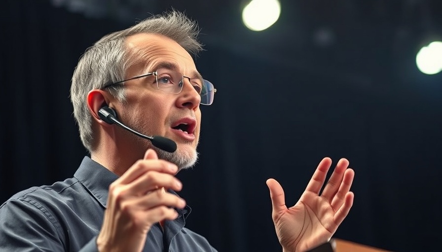 Mindset Shift for Stress Management: Speaker addressing audience with focus