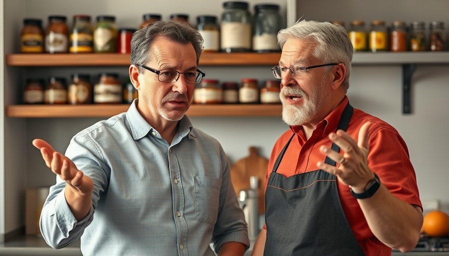 Man discusses cooking fats health risks in kitchen setting.