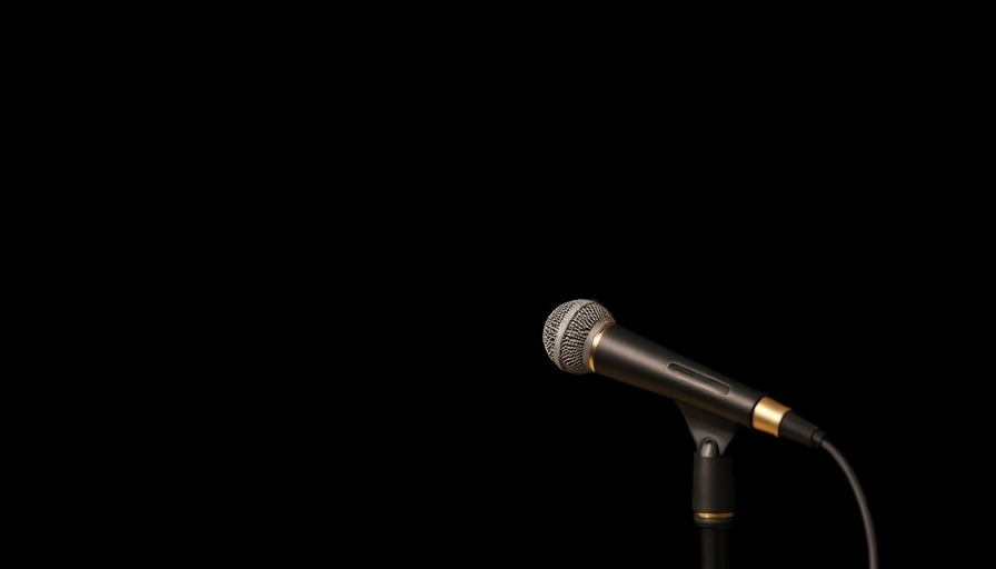 Focused speaker conveying information about cognitive benefits of coffee, warm studio lighting.
