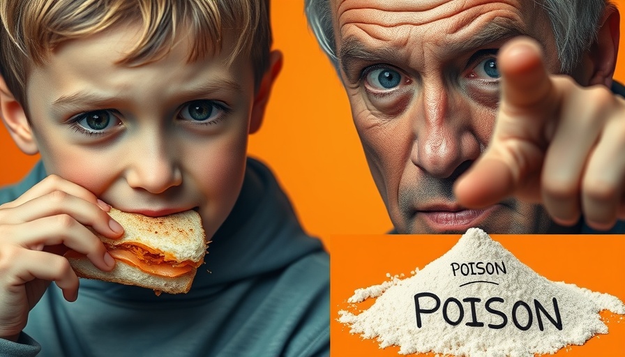 Foods banned by RFK Jr. concept with intense expressions.