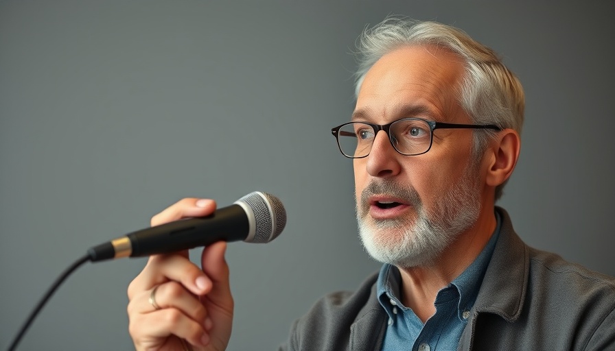 Middle-aged man discussing what to avoid in skincare products.