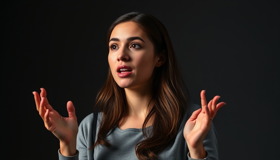 Young woman discussing heart health, emphasizing sugar's impact.