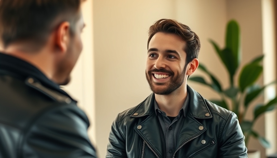 Smiling man in conversation discussing how loneliness affects health.