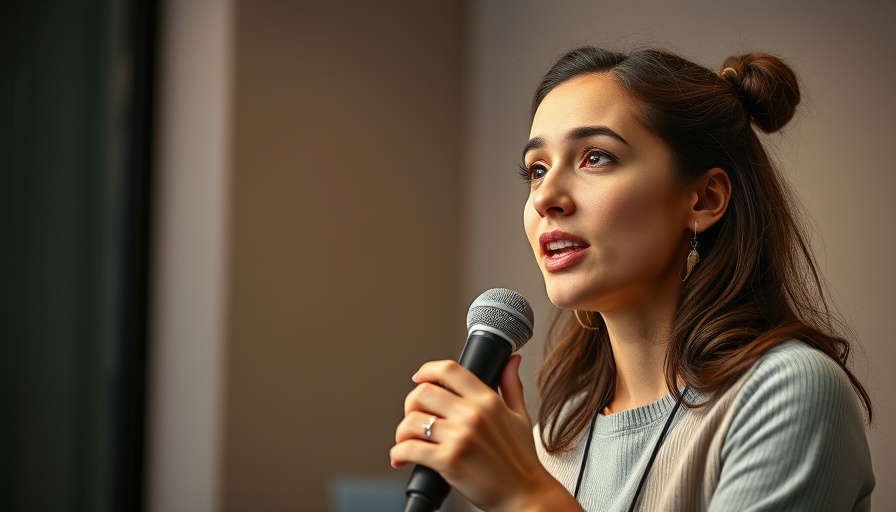 Young woman discussing the benefits of creatine for productivity.