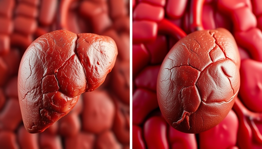 Before and after liver comparison to detoxify a fatty liver.
