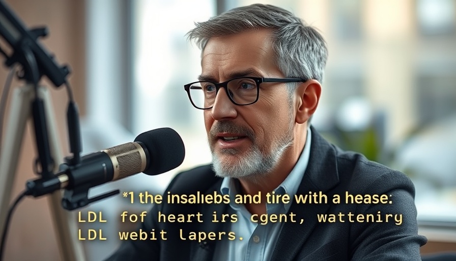 Man discussing predicting heart disease risk in an interview.