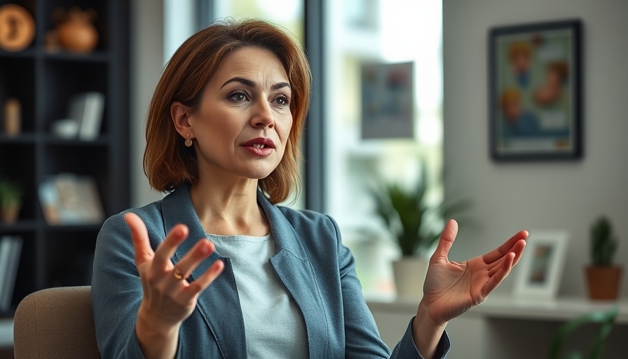 Confident woman discussing Vitamin D deficiency effects in an interview.