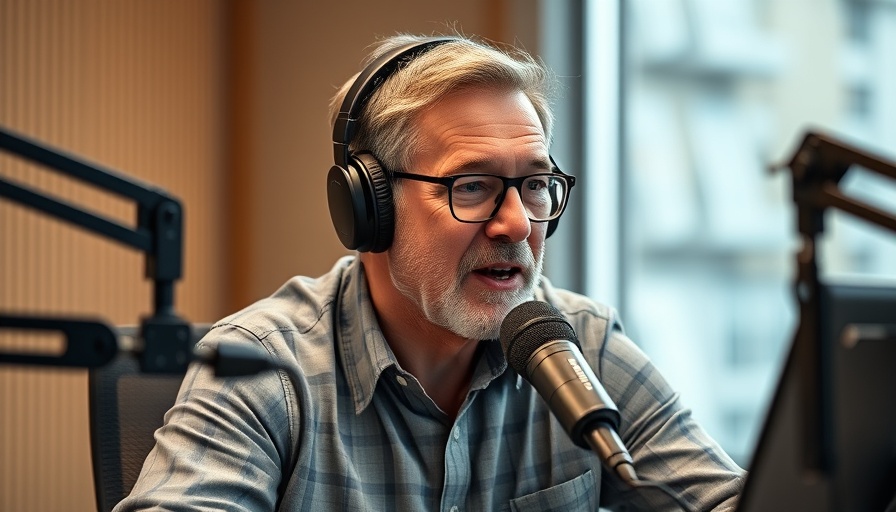 Truth About Picking Sides: Podcaster speaking in a modern studio
