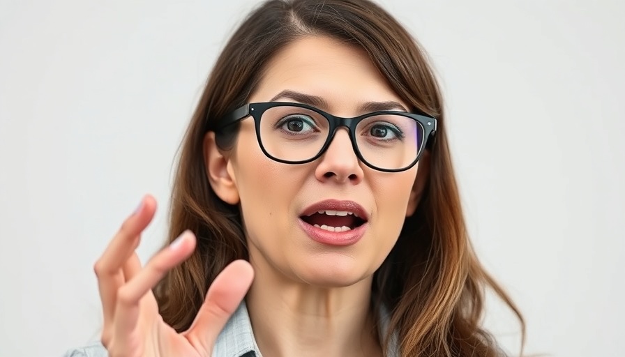 Woman discussing C-sections' impact on aging with intensity.