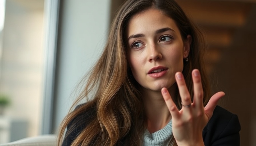Young woman discussing alternatives to walking 10,000 steps indoors.