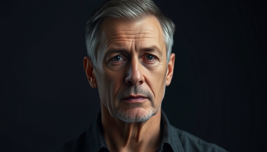 Middle-aged man contemplating solutions naturally.