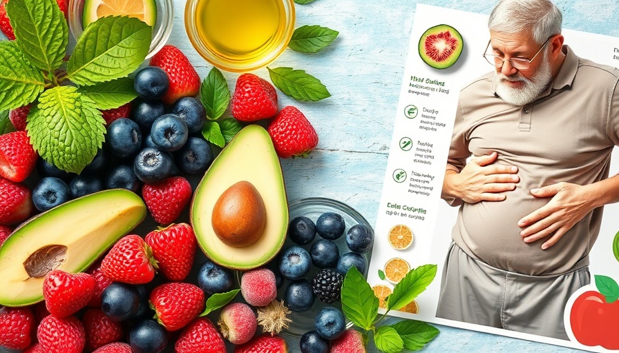 Collage on gut health and glowing skin with healthy foods and wellness.