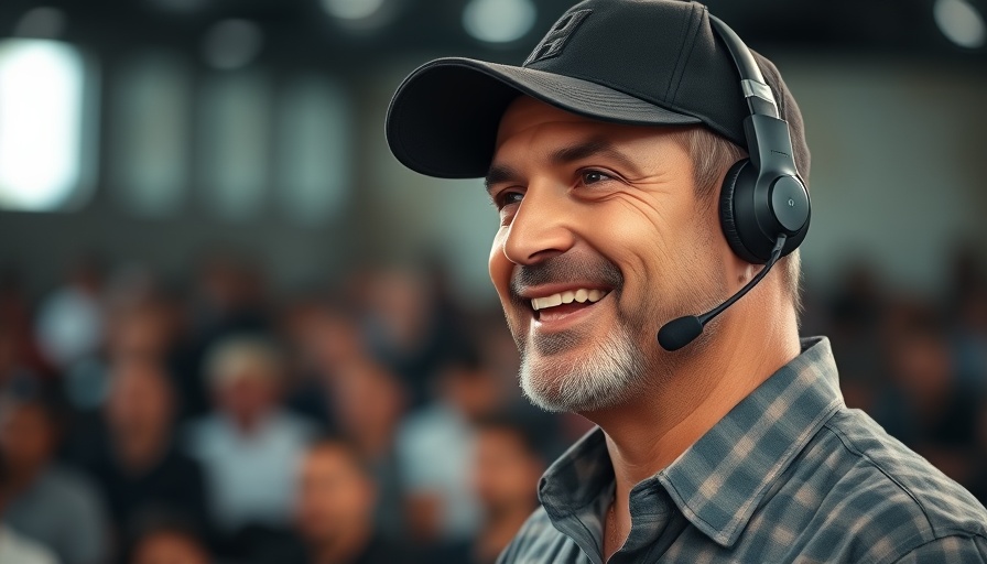 Motivational speaker inspiring audience on how to end suffering.