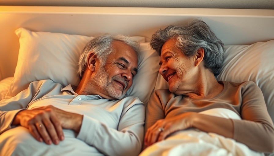 Older couple showing affection in bed, illustrating sexual changes with age.