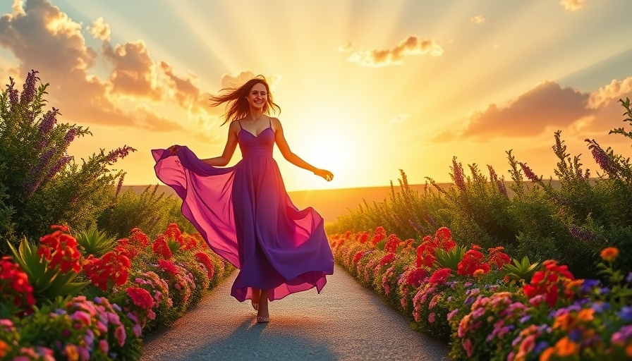 Joyful woman embracing nature for emotional wellness.