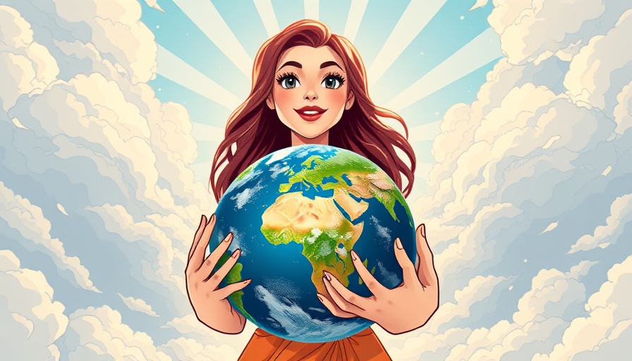 Empowered woman holding Earth, symbolizing emotional wellness.