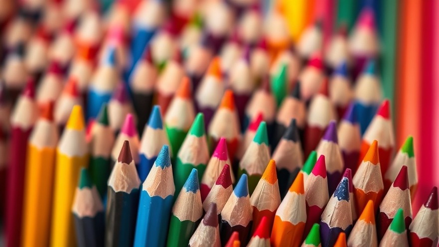 Vibrant colored pencils symbolizing creative support for military family parenting.