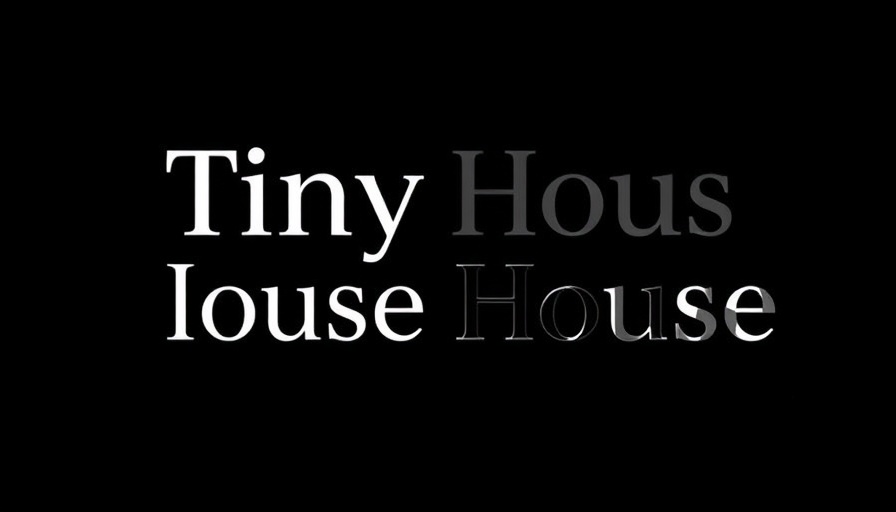 Tiny House Blog logo, simple design on dark background.
