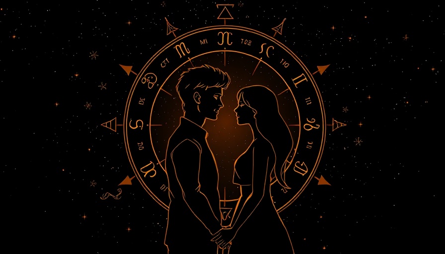 Minimalistic representation of Scorpio man and Cancer woman compatibility