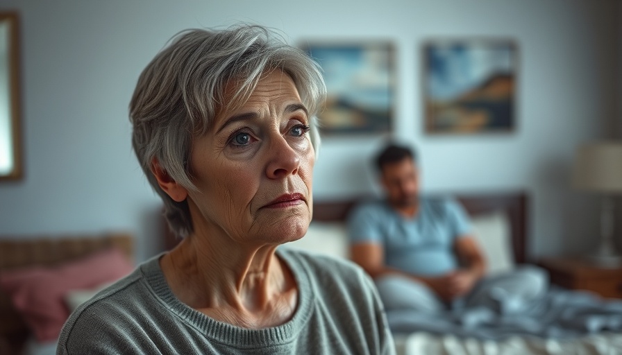 Middle-aged woman reflecting on no intimacy in marriage.
