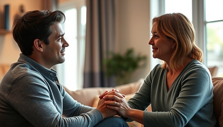 Engaged couple practicing communication exercises for couples in a cozy room.