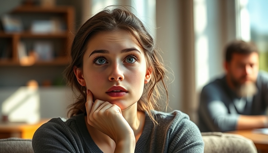 Young woman contemplating overcoming fear of confrontation in relationships.
