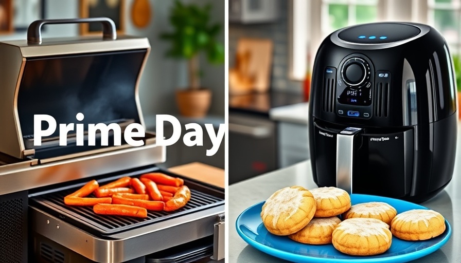 Collection of popular Prime Day items including a grill and electronics.