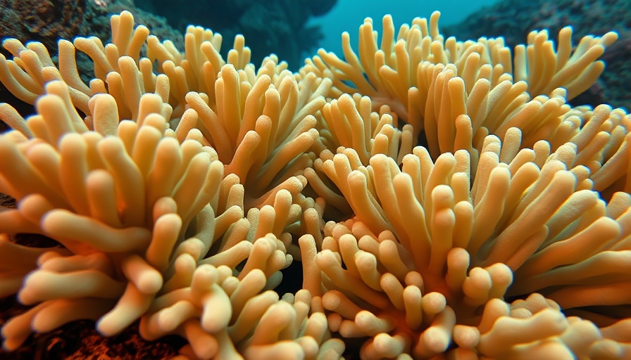 Sponge formations underwater, resembling the first animals on earth.
