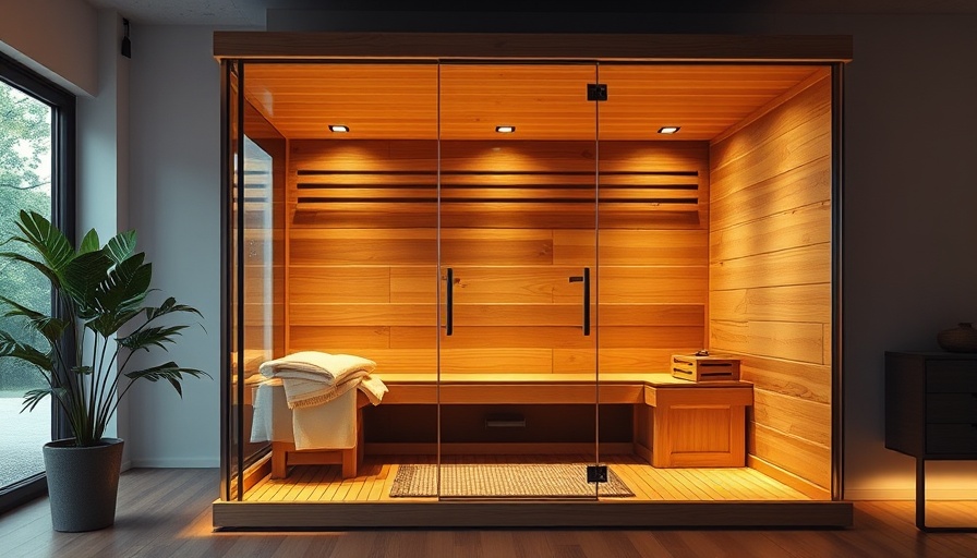 Modern glass sauna showcasing exciting new kitchen and bath products 2025