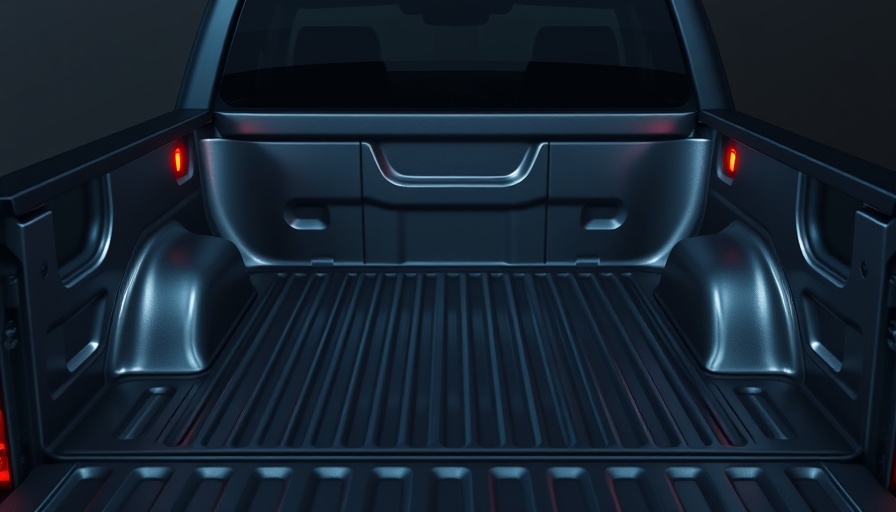 Sleek pickup truck bed with glowing tail light, BedBoss for Pickup Trucks.
