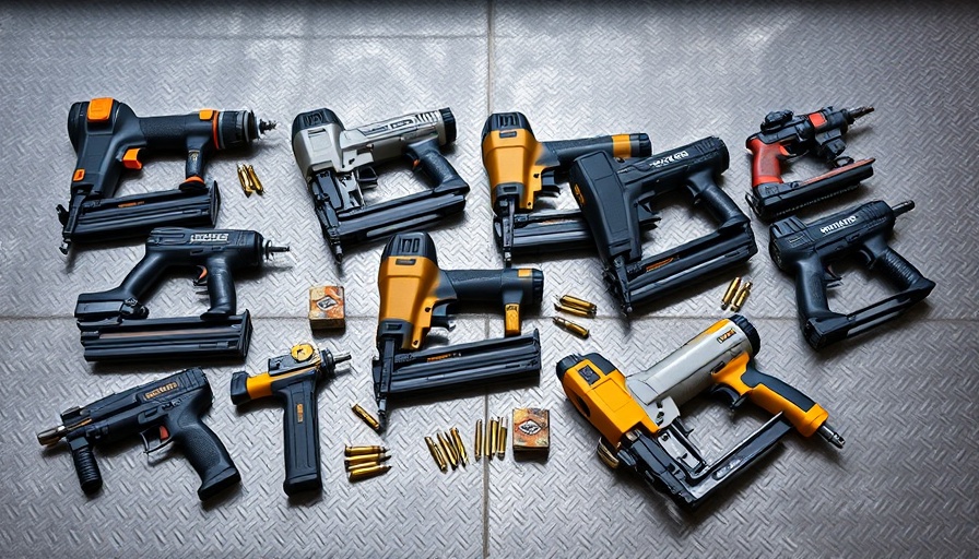 Selection of the best nail guns for fencing on a textured surface.