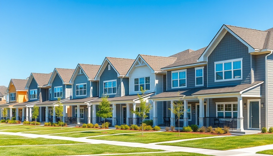 Modern suburban townhouses under clear blue sky illustrating why owning real estate is always a winning strategy.