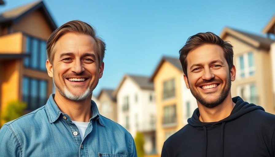 Two men smiling in front of townhouses, Rinse and Repeat Rental Investment Strategy.