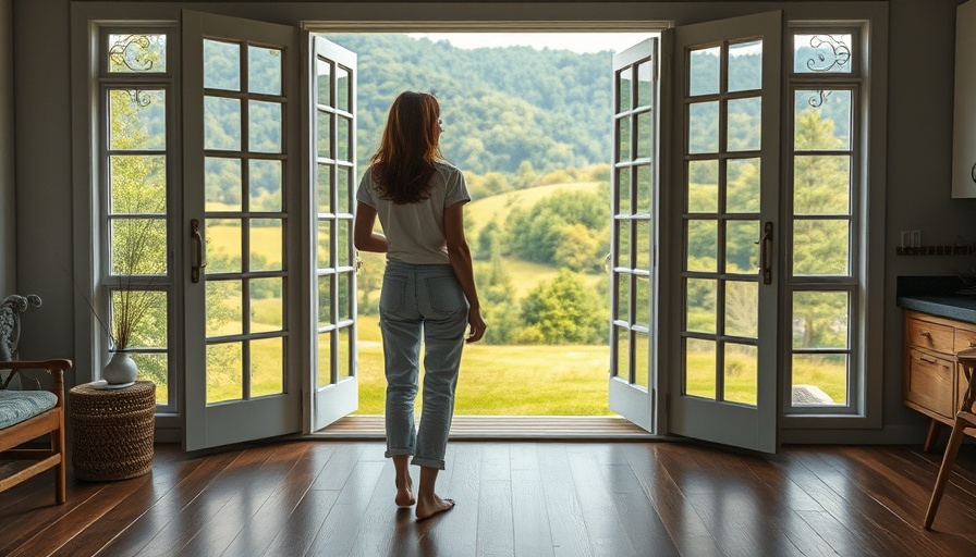 Woman enjoying view from a Scotch-Scandi rental house