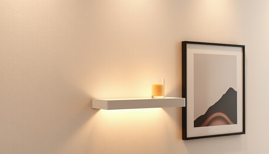 Modern bedside wall shelf with lamp and candle design