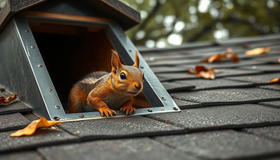 Curious squirrel peeking from attic vent on rooftop, DIY Solutions for Squirrels in the Attic.