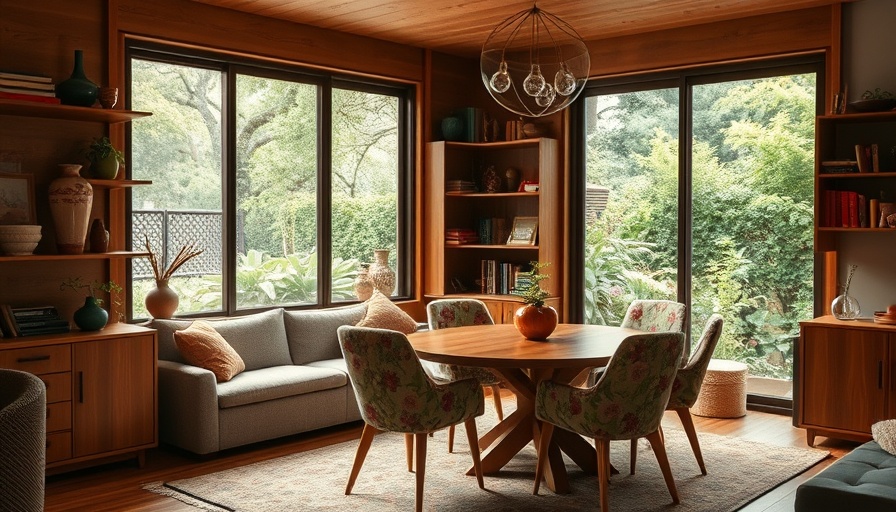 Mid-century home renovation inspiration showing cozy interior.